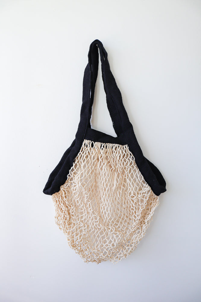 Black and White French Market Bag