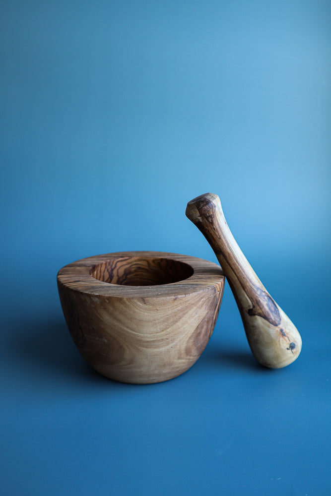 Olive Wood Mortar & Pestle