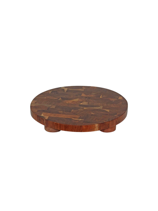 Large Round Wood Cake Stand