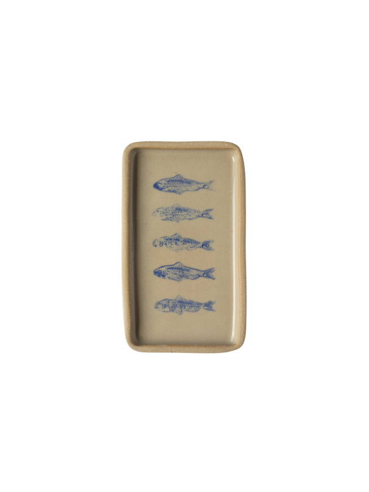 Blue Sardine Handmade Ceramic Tray