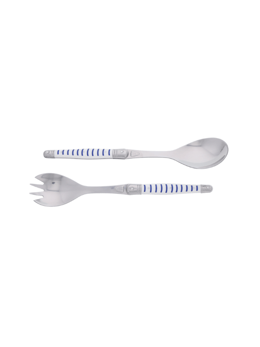 Jean Dubost Salad Servers with Mariniere Handles