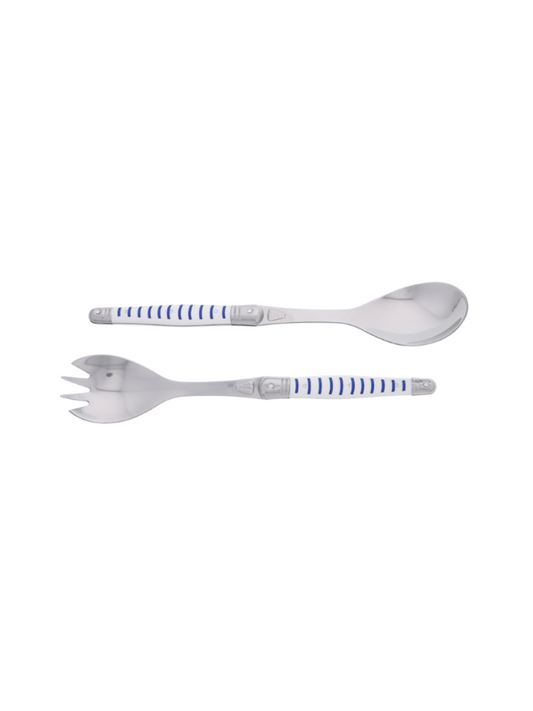 Jean Dubost Salad Servers with Mariniere Handles