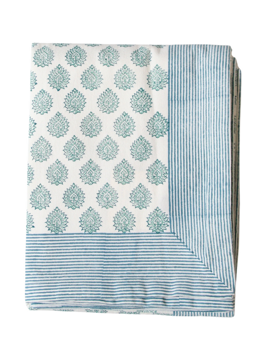 Tablecloth (62" x 106") - Little Lotus Green