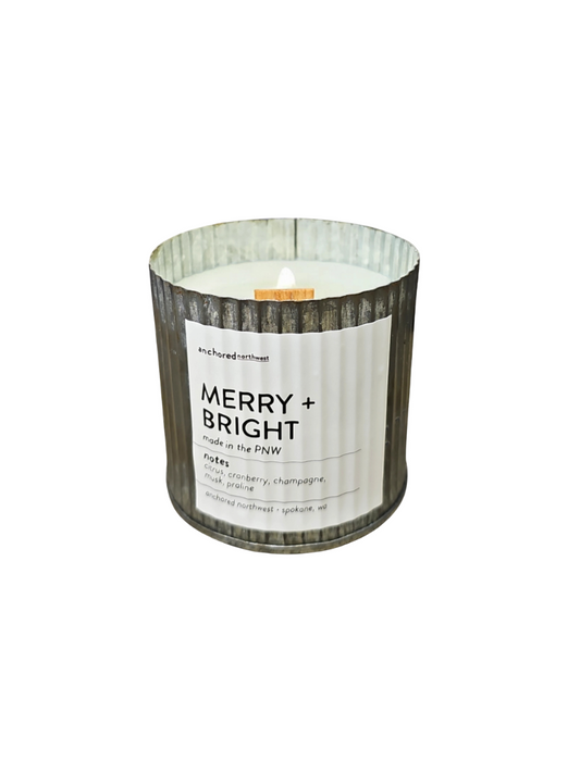 Merry + Bright Wood Wick Candle