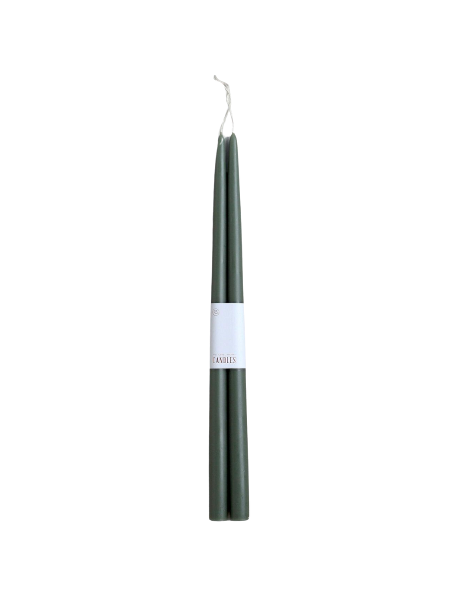 Moss Dipped Taper Candle