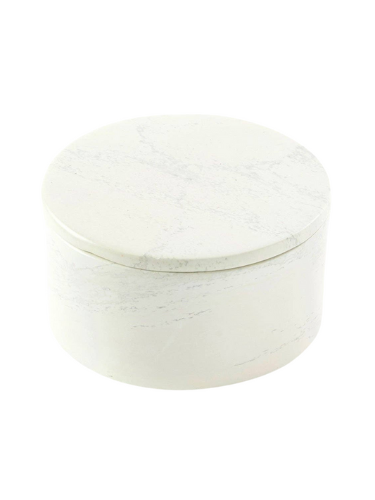 Natural Soapstone Round Storage Box