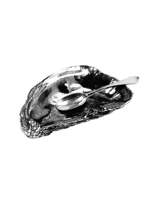 Oyster Shell Salt Cellar and Spoon Set
