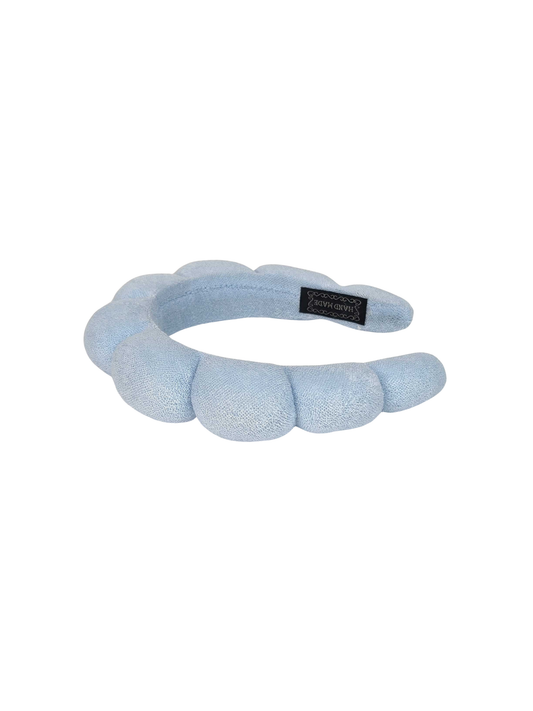Blue Serene Oasis Terry Cloth Bubble Spa Headband