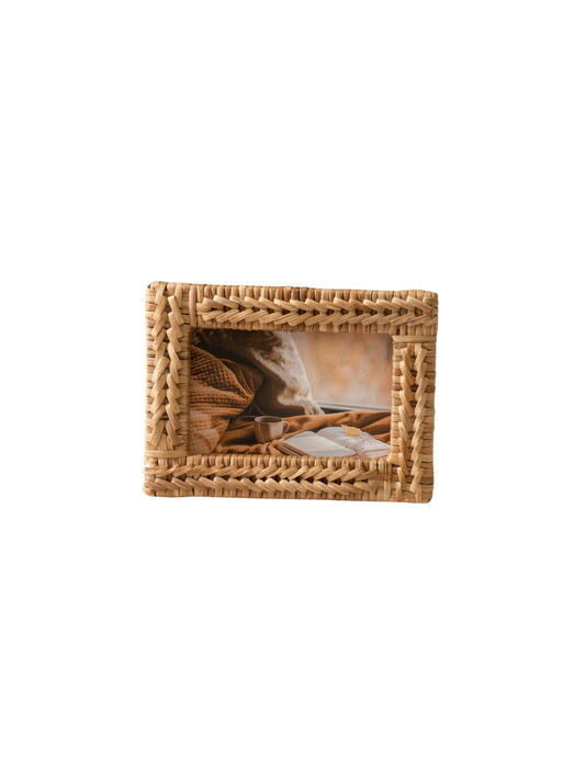 4"x 6" Modern Rattan Photo Frame