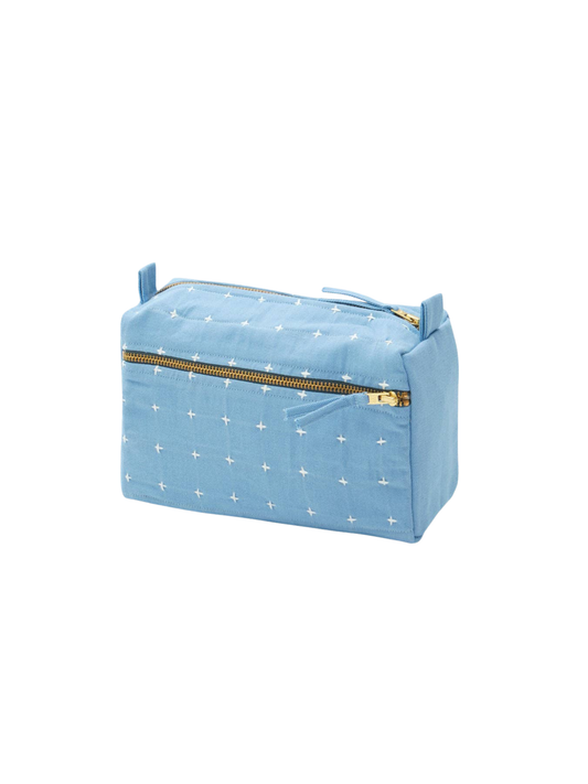 Cross-Stitch Medium Toiletry Bag: Dusk Blue