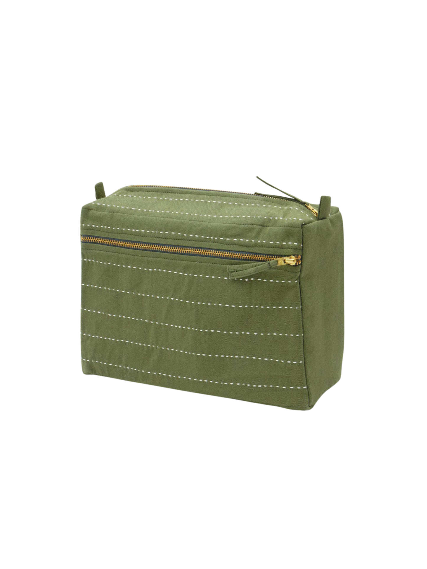 Pin-Stitch Large Toiletry Bag: Pine