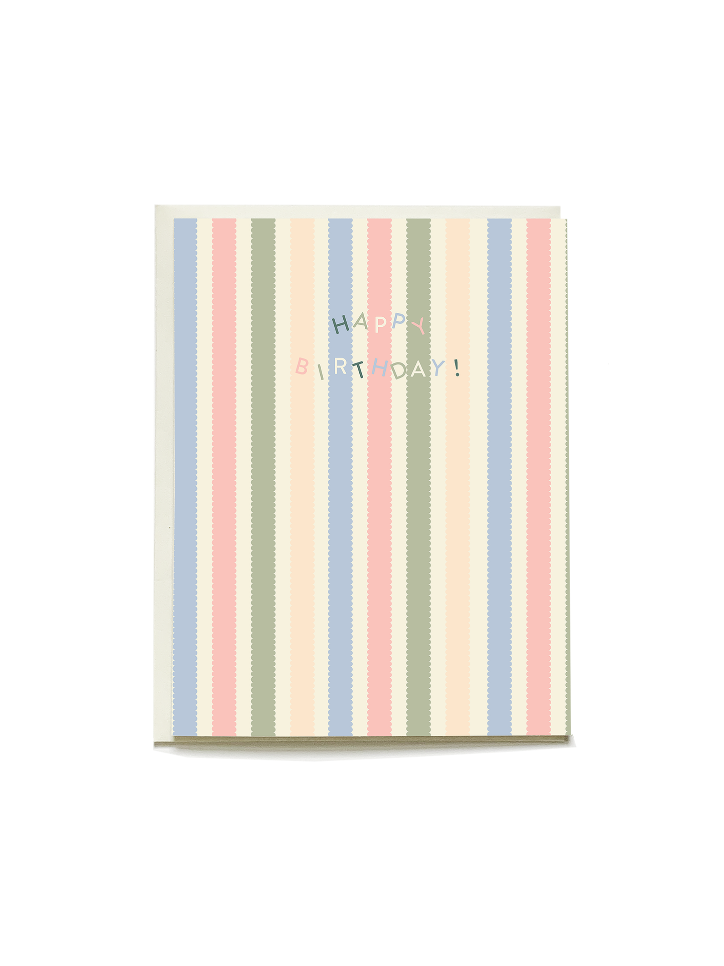 Festive Stripes Birthday Greeting Card