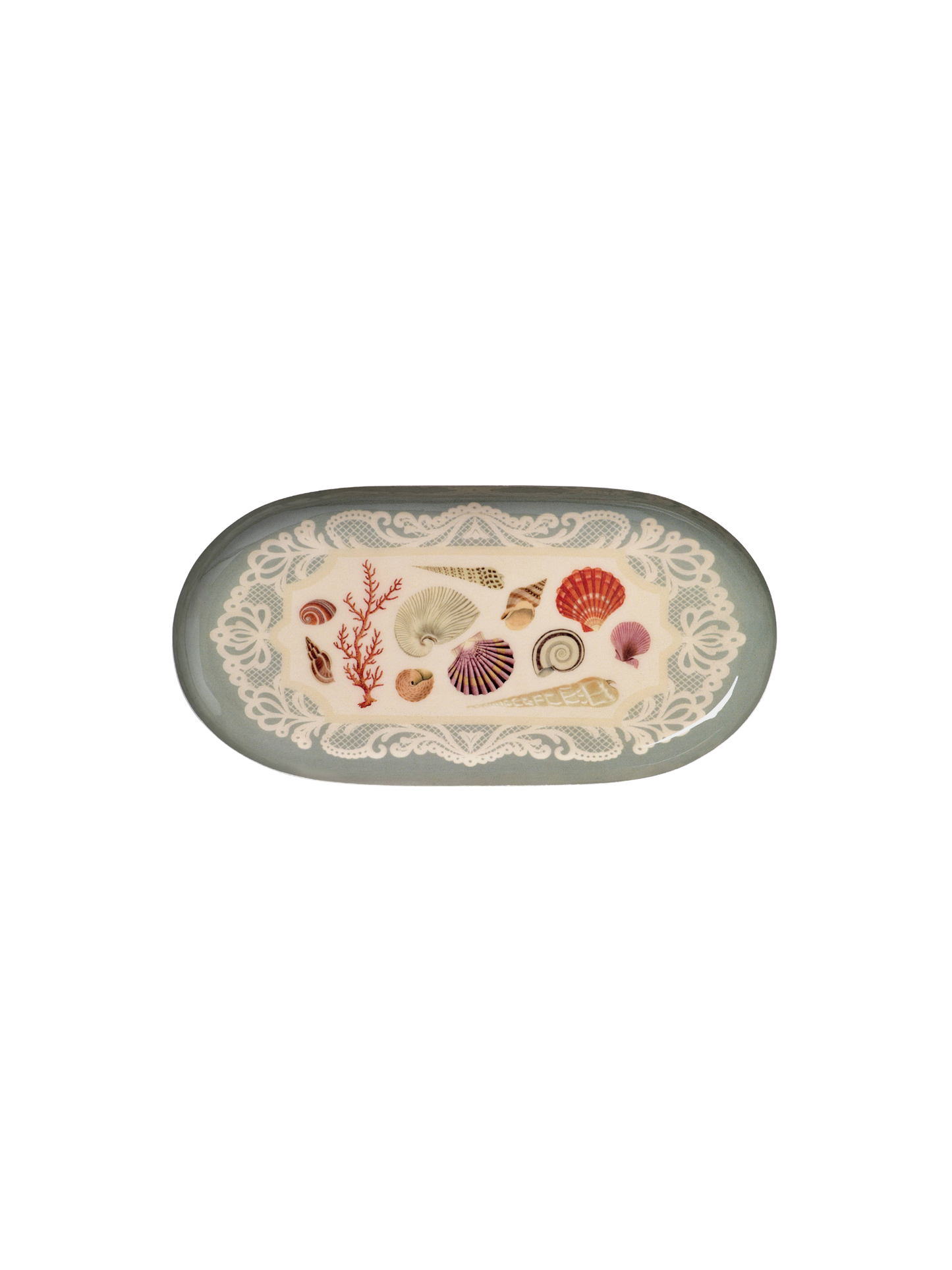 Oval Enamel Tray- Specimens of the Sea