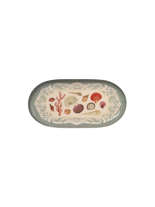 Oval Enamel Tray- Specimens of the Sea