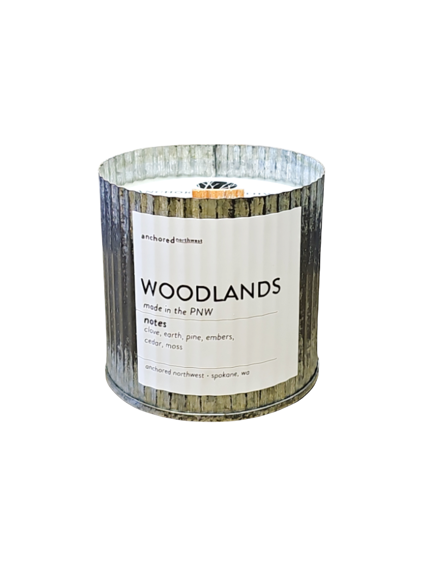 Woodlands Rustic Vintage Farmhouse Wood Wick Candle