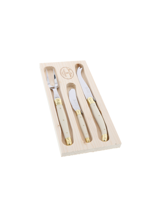 Jean Dubost Cheese Set with Ivory handles