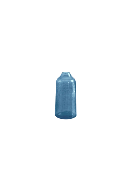 Siena Handblown Hammered Bud Vase: Blue