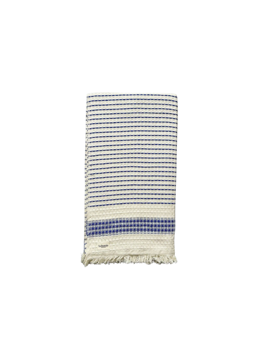Milos Check Hammam Towel, Blue