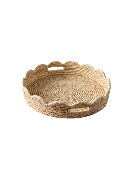 Seba Scalloped Palm Leaf Tray