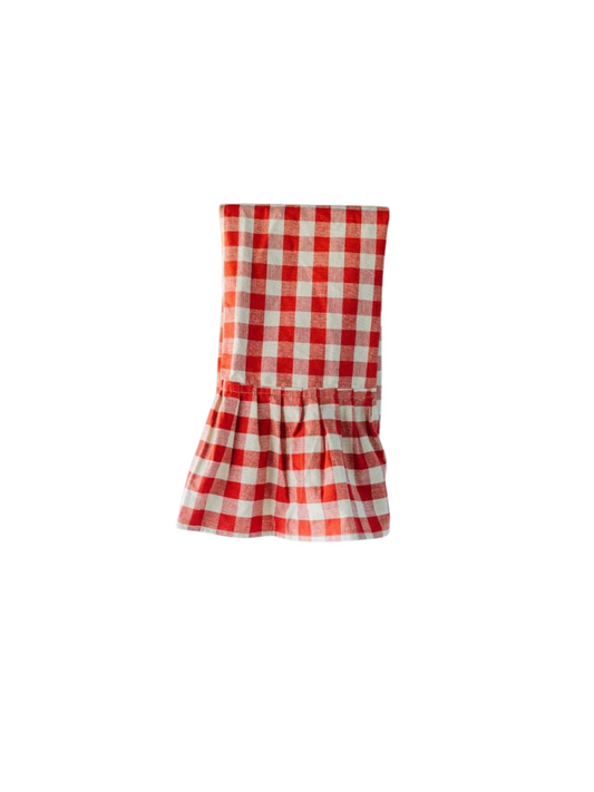Ember Ruffled Gingham Dish Towel