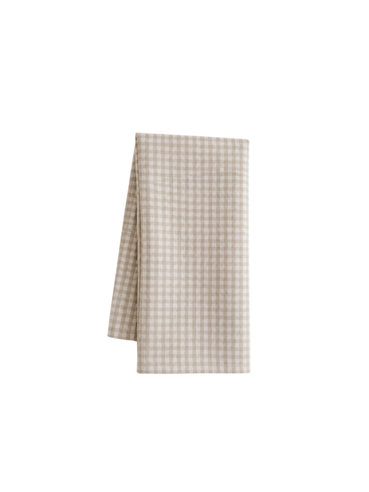 Oatmeal Gingham Tea Towel