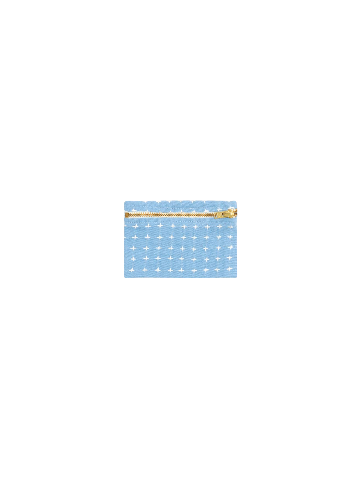 Cross-Stitch Coin Purse: Dusk Blue
