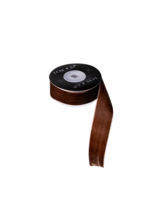 Ribbon Brown Velvet Christmas Decor Luxe B Co.