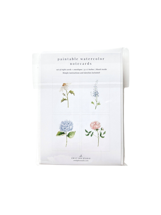 Garden Flowers - Watercolor Notecard Set