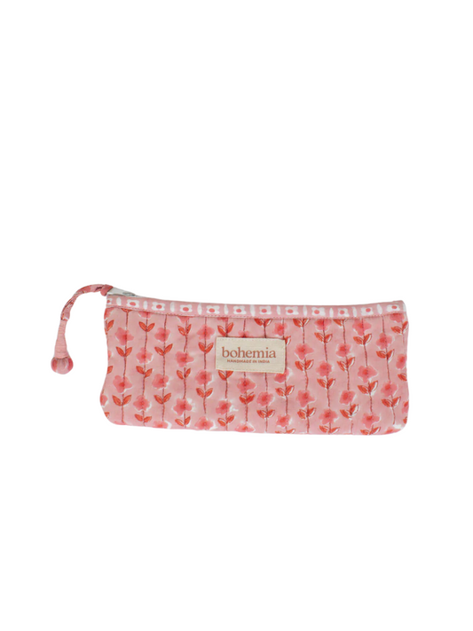 Garland Pencil Case, Vintage Pink