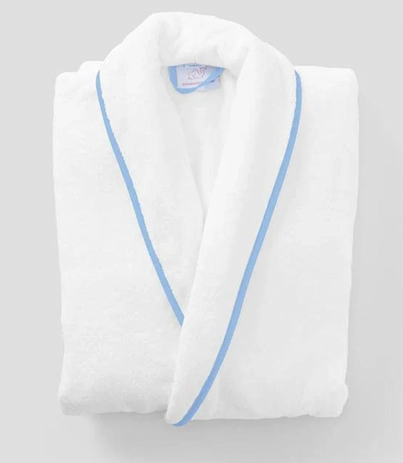 Women’s Long Signature Robe (French Blue on White)