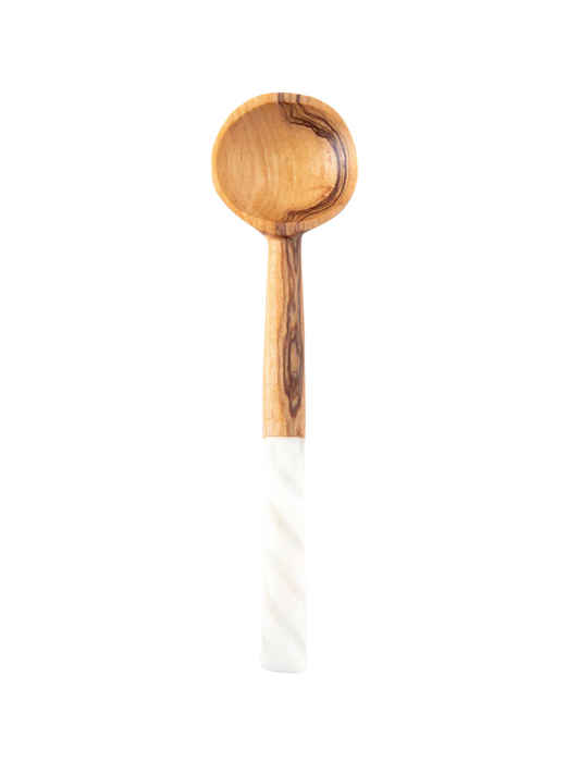 Spiral Handle Wild Olive Coffee Spoon