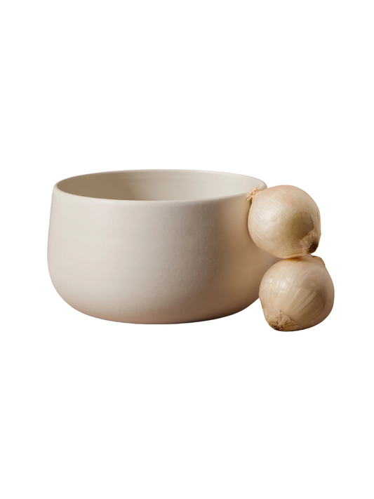 Handmade Stoneware Serving Bowl - Matte White