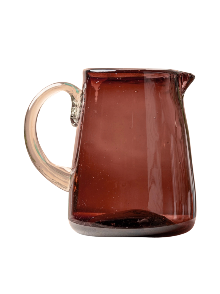 Tamarind Handblown Glass Pitcher