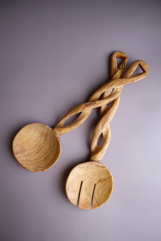 Spiral Salad Servers
