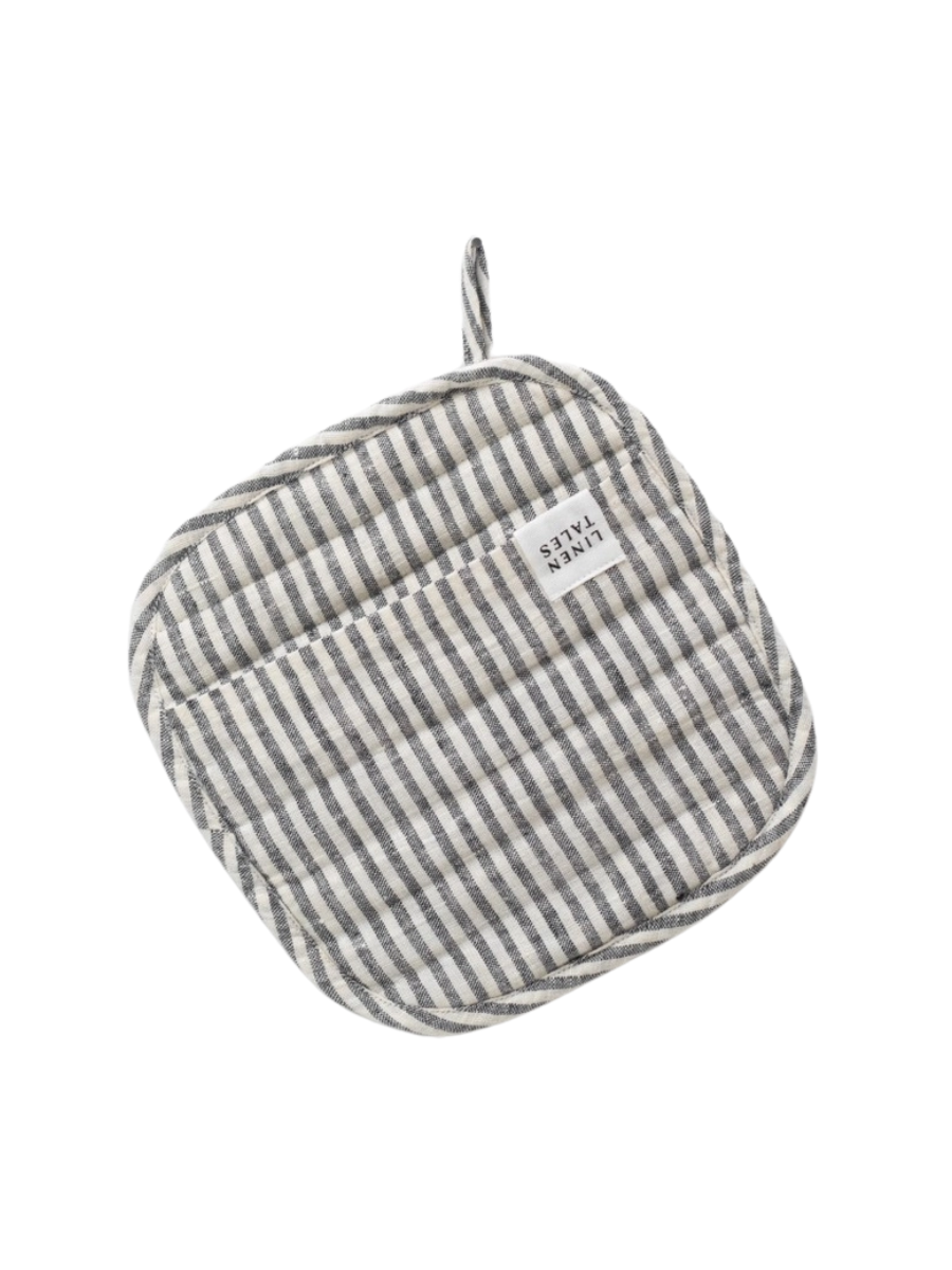 Thin Stripe Linen Pot Holder
