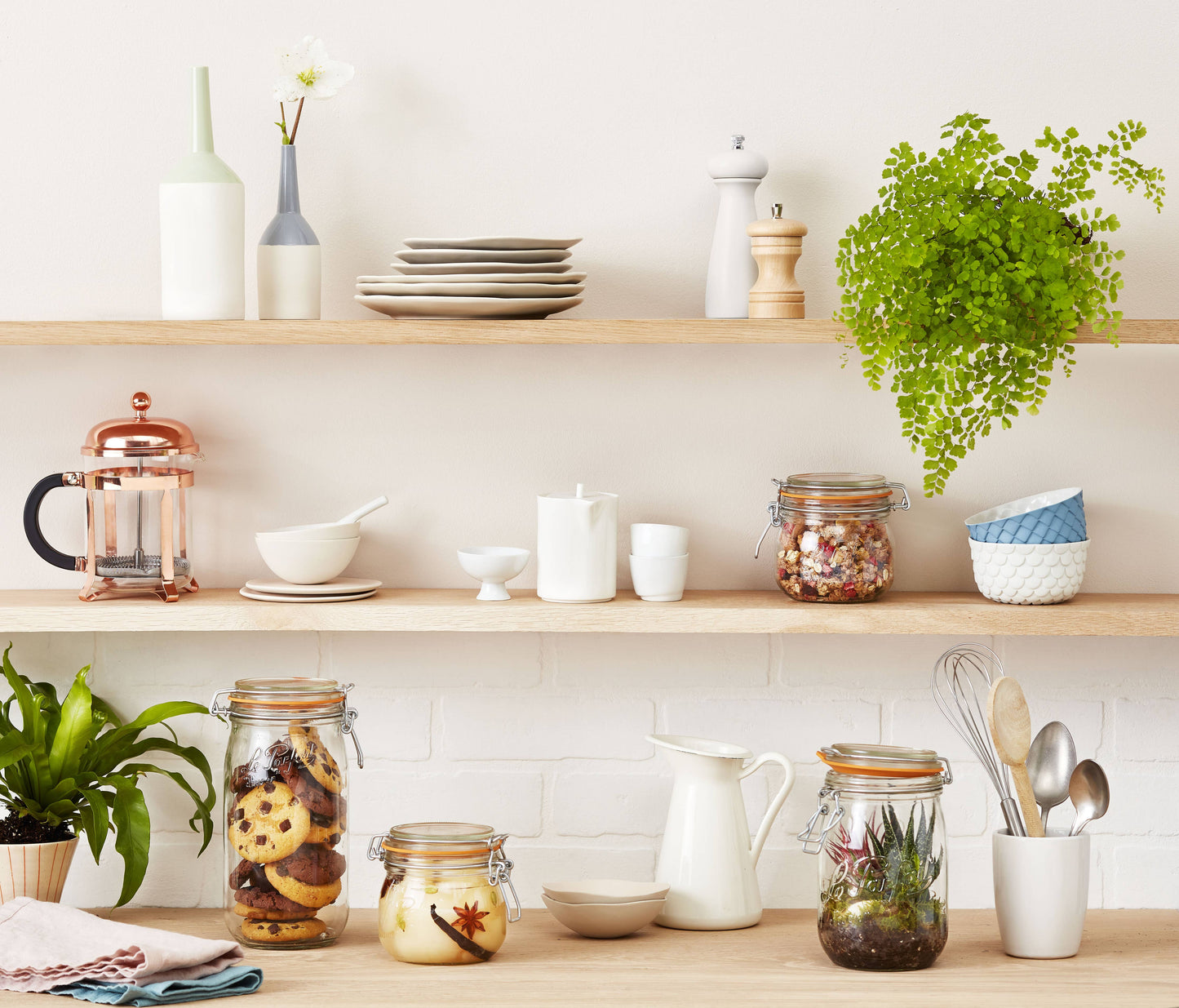 1.5L Rounded French Glass Storage Jar