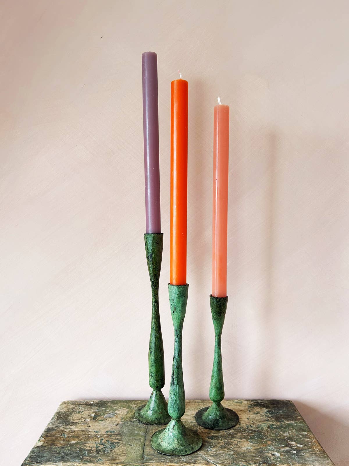 Large Verdigris Candle Holder, Shelley: