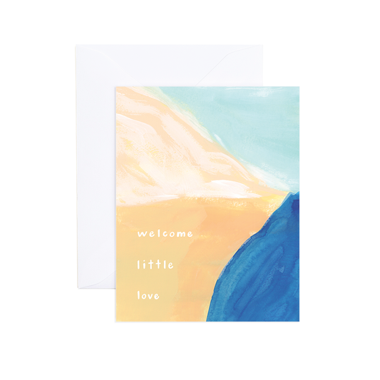 Kit Watercolor Beach Nautical Baby Card