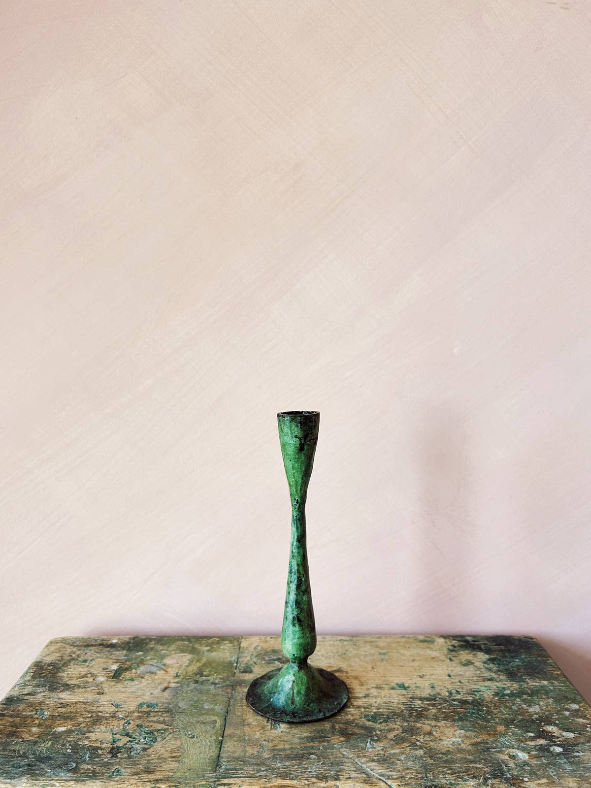 Large Verdigris Candle Holder, Shelley: