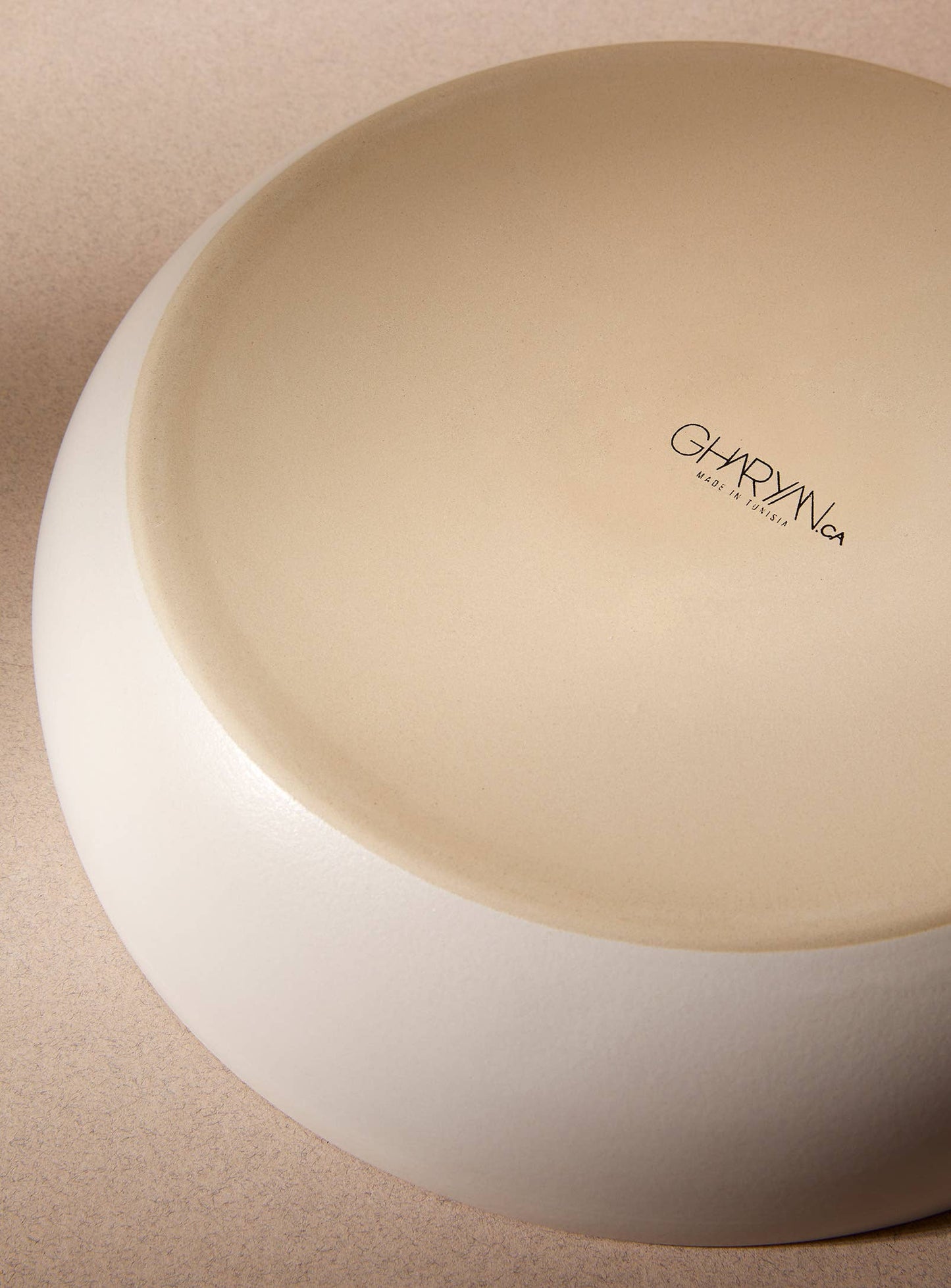 Stoneware Shallow Serving Bowl - Matte White