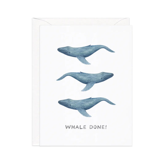 Whale Done Coastal Congrats Card