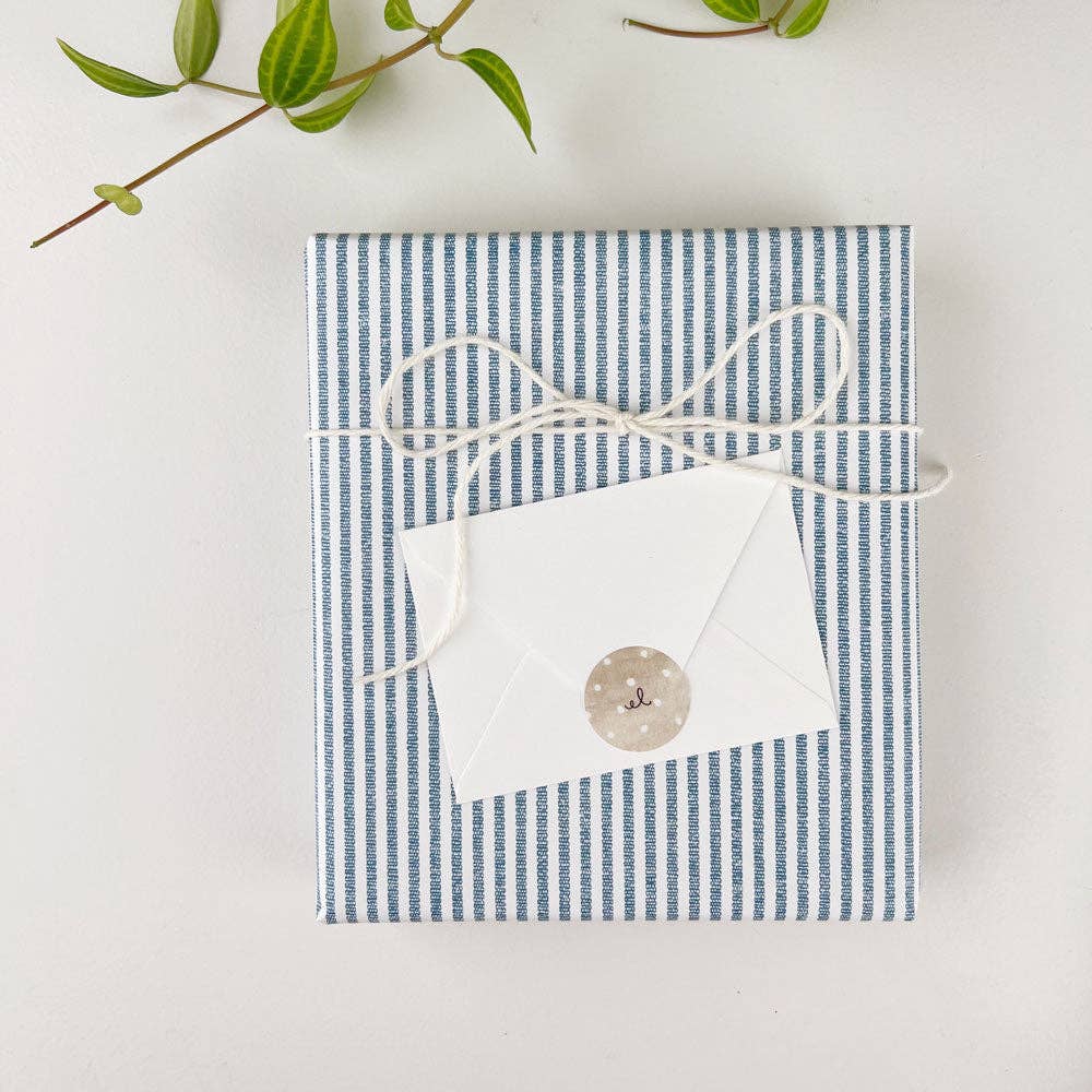 Gingham boat coat mini notecard