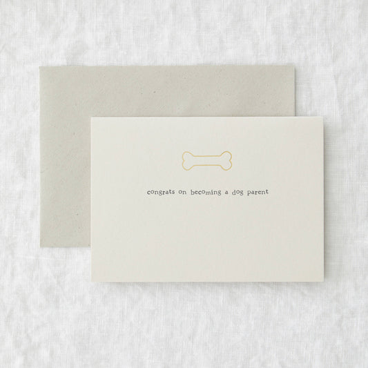 Dog Card Bone Dog Parents Card Congratulations