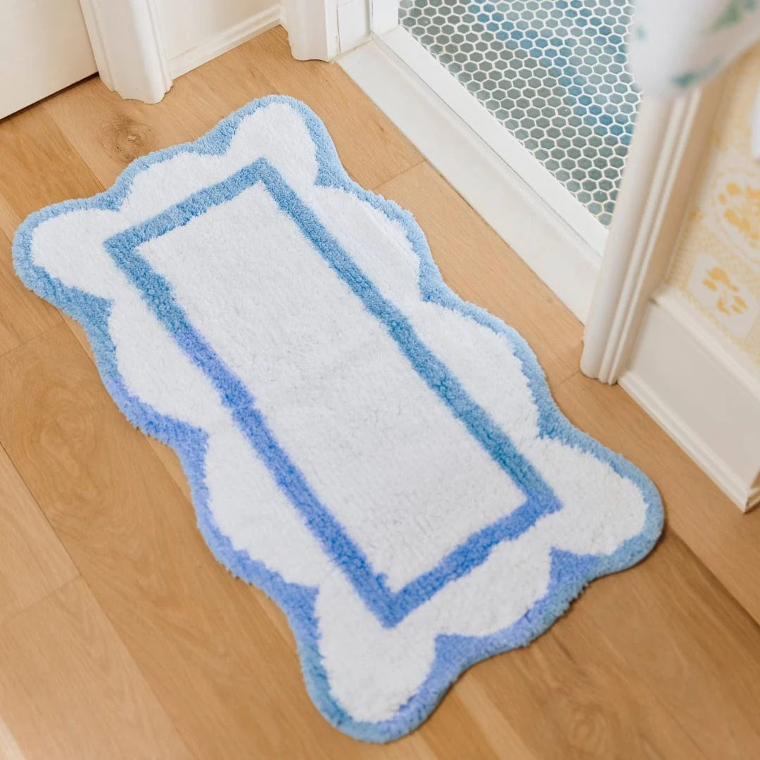 Scallop Bath Mat Sky Blue