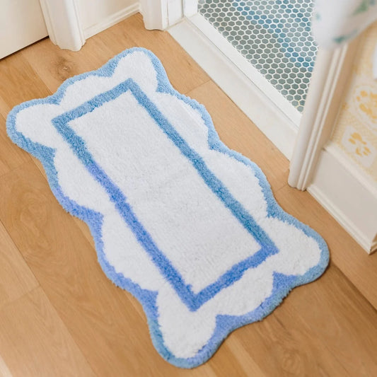 Scallop Bath Mat Sky Blue