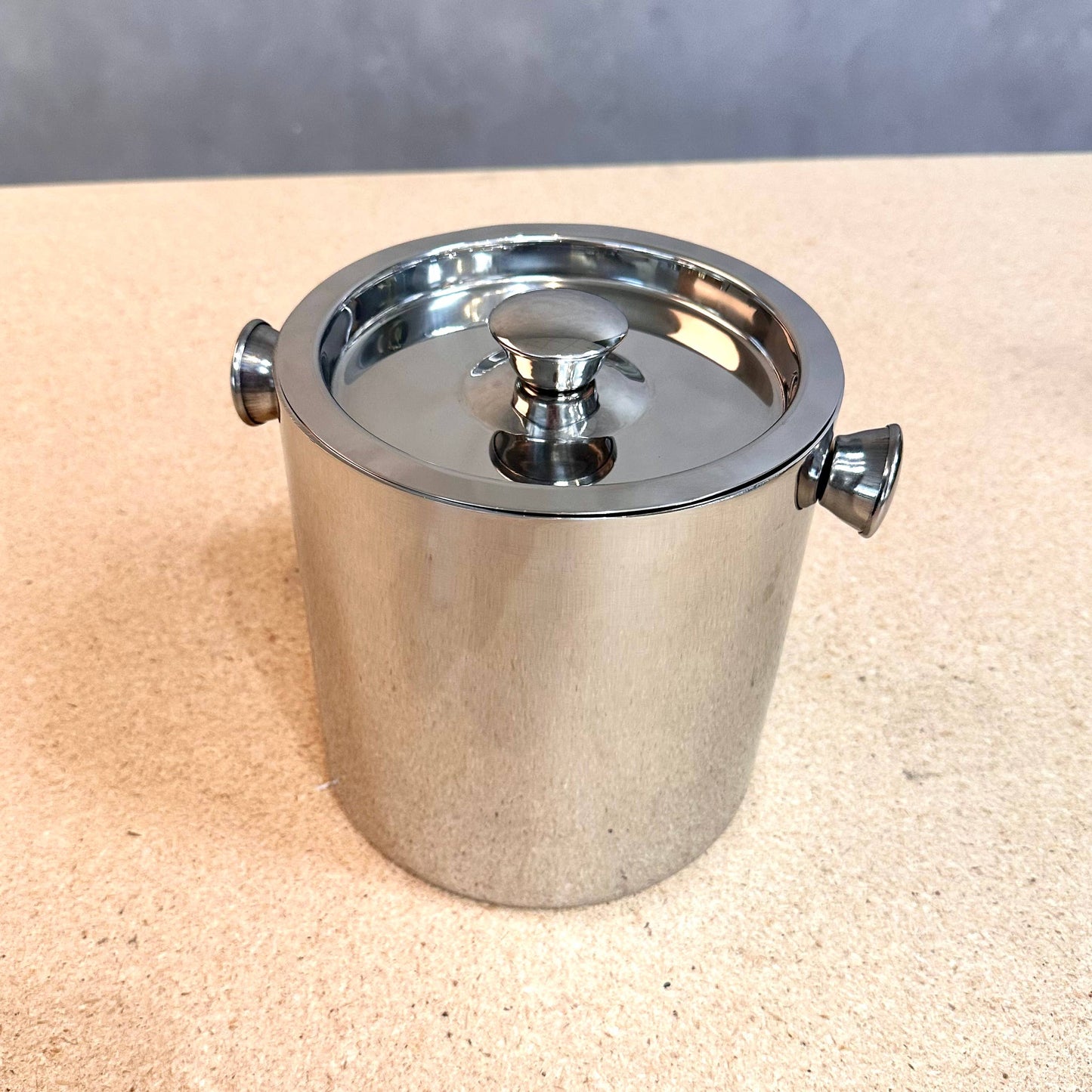 Polished Stainless Steel Ice Bucket with Lid