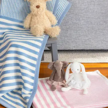 Sweet Pea Stripe Fog Mini Blanket