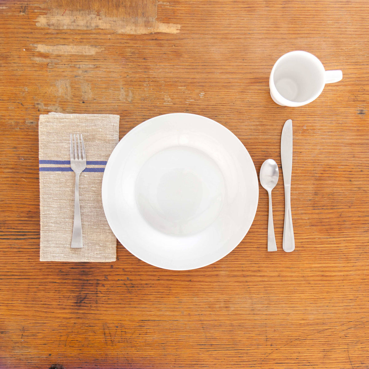 Heirloom Stripe Napkins: Blue Stripe
