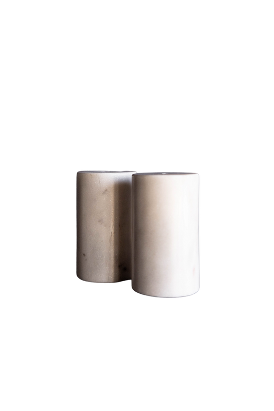 White Marble Salt & Pepper Shakers