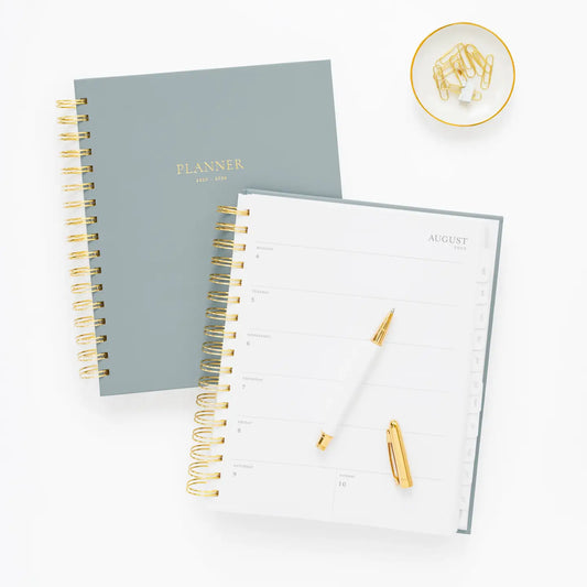 2025-2026 Dusty Blue Spiral Academic Planner